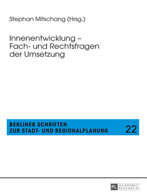 cover image of Innenentwicklung – Fach- und Rechtsfragen der Umsetzung